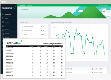 Admin Interface Reports, Papercut MF, Electronic Business Machines, Lexington, KY, Lexmark, Xerox, Dealer, Reseller, MFP, Printer, Copier, Kentucky