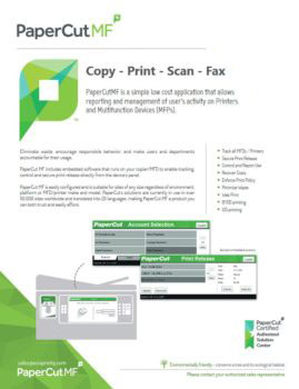 Ecoprintq Cover, Papercut MF, Electronic Business Machines, Lexington, KY, Lexmark, Xerox, Dealer, Reseller, MFP, Printer, Copier, Kentucky